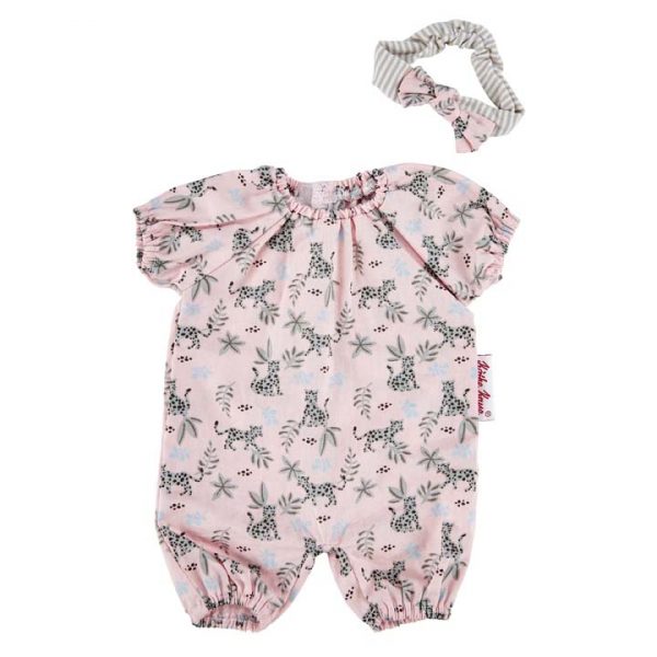 Minibambina Bekleidung Jumpsuit Leopardenmotiv
