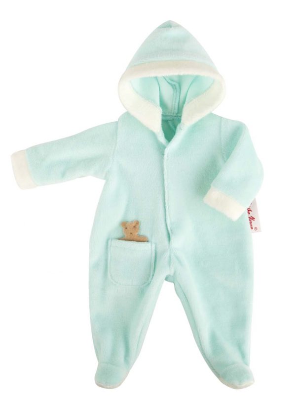 Bekleidung Minibambina Overall mint mit Bärenapplikation