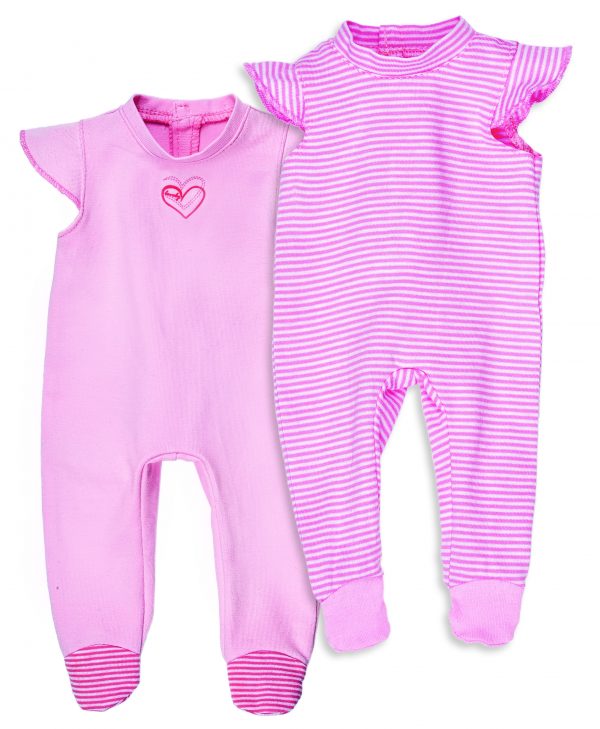Puppenbekleidung 2er Set Romper Gr. 28-33 cm