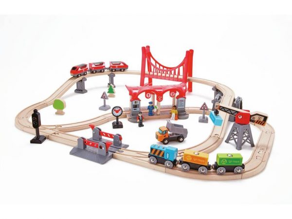 Verkehrsreiche Stadt Eisenbahn-Set von Hape – Bild 3