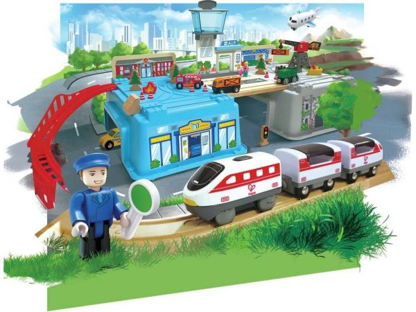 Großstadtlandschaft mit Eisenbahn Hape E3773 – Bild 4