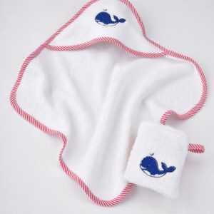 Puppenbekleidung Kapuzenhandtuch mit Waschlappen 30-33 cm