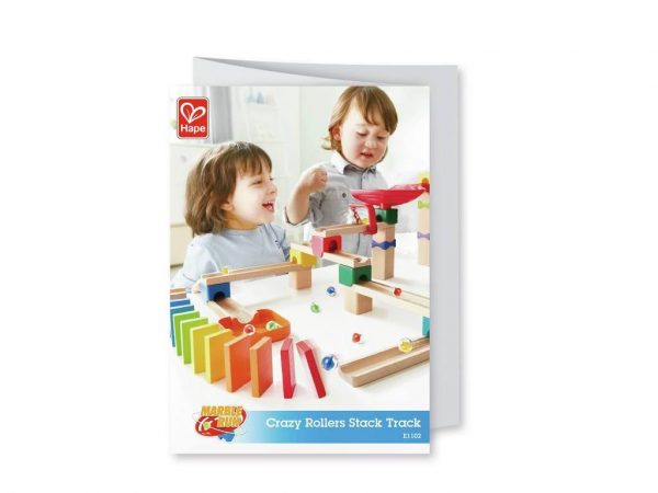 Zweispurige Murmelbahn mit Domino von Hape E1102 – Bild 3