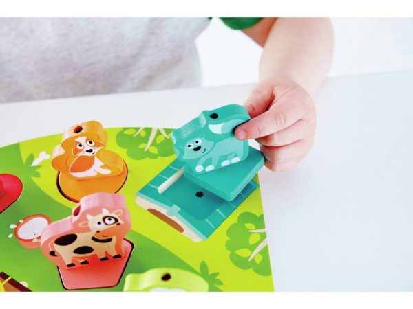 Bauernhof-Geräusche Puzzle von Hape E1614 – Bild 2