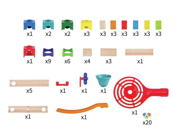 Rasante Murmelbahn mit Domino v. Hape E1101 – Bild 3