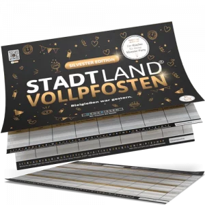 Stadt Land Vollpfosten Silvester Edition Bleigießen war gestern