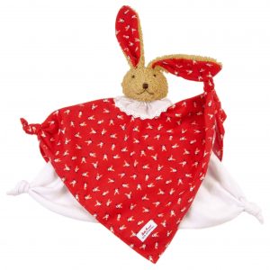 Klassisches Schmusetuch Hase rot von Käthe Kruse