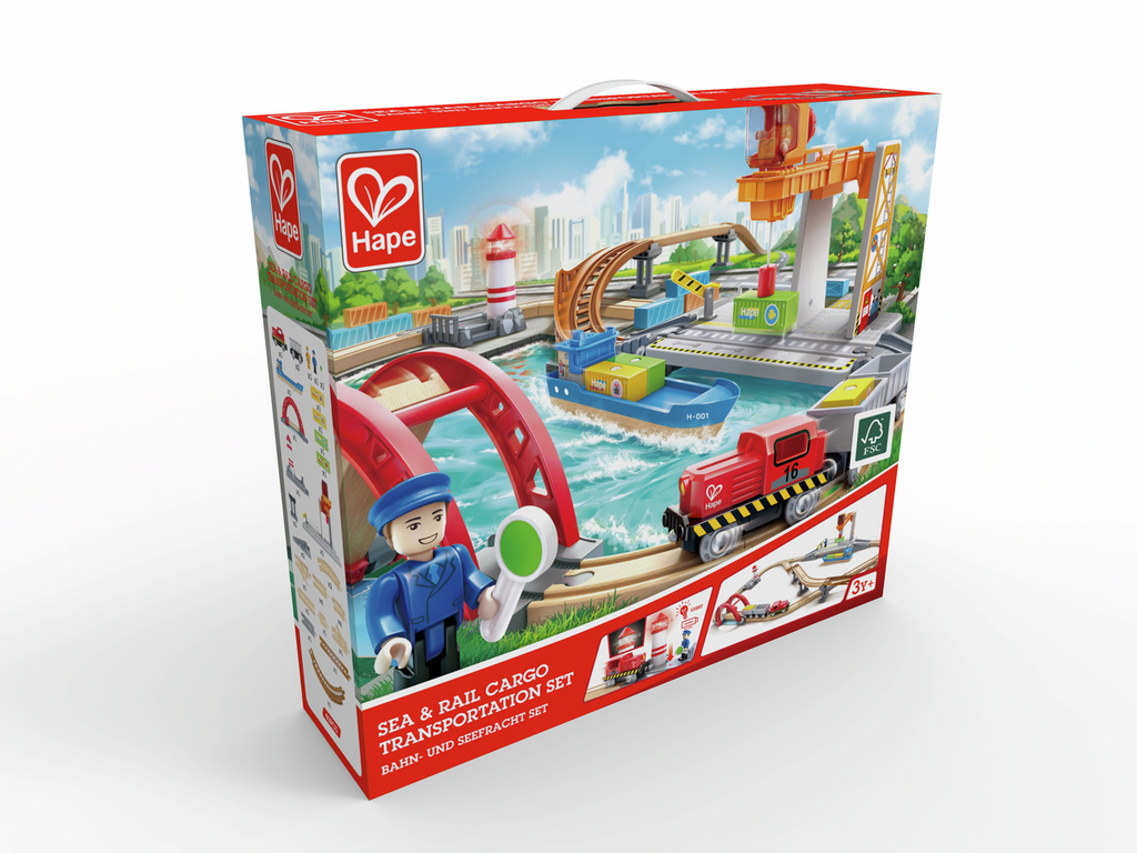Bahn-u. Seefracht Set E3790 v. Hape